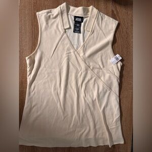 Disney REY Cream Sleeveless Wrap Top